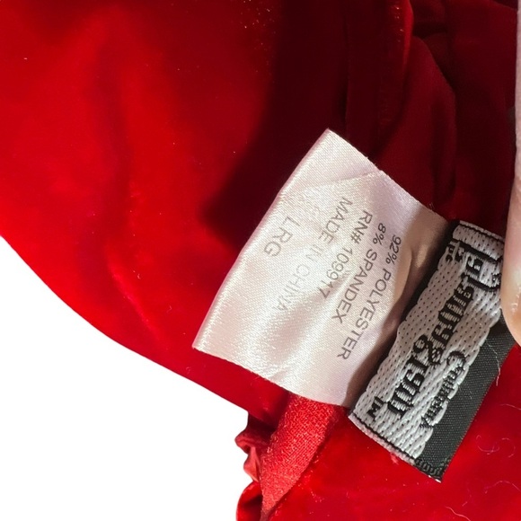 The Pajamagram Company Vintage Velour Red Robe Size Large Belted Luxurious Bath - Picture 10 of 11
